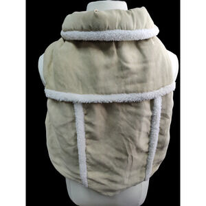 Top Paw-Tan and cream Sherpa dog coat-XL